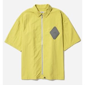 A-Cold-Wall ACW Surface Nylon Overshirt Cadimum Full Zip Short Sleeve